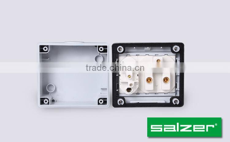 Salzer switch socket IP56 weatherproof