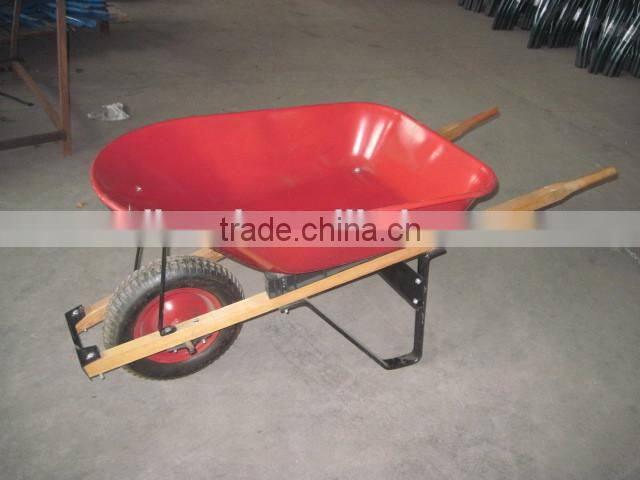 heavy duty wood handle wheelbarrow