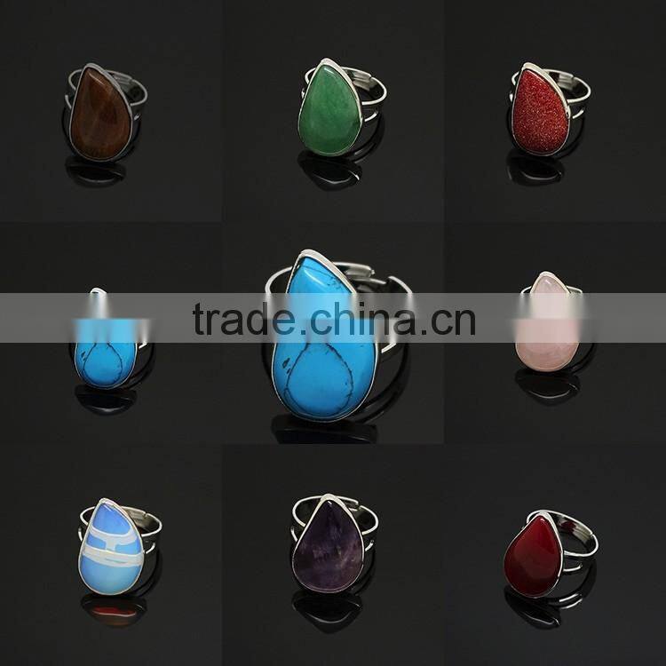 RG1089 Faceted Gemstone ring,Crystal Quartz gold Stacking Ring