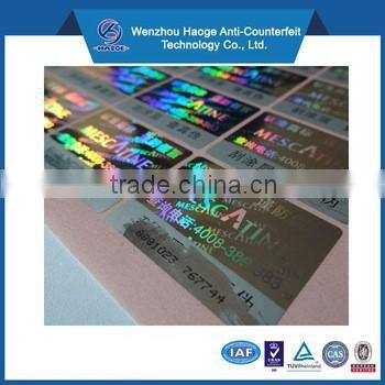 Anti-fake hologram security sticker,3D holographic security sticker