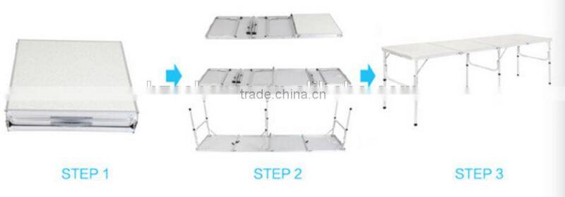 YES folded outdoor camping or picnic MDF ajustable folding table/4 folded tables-FN4310