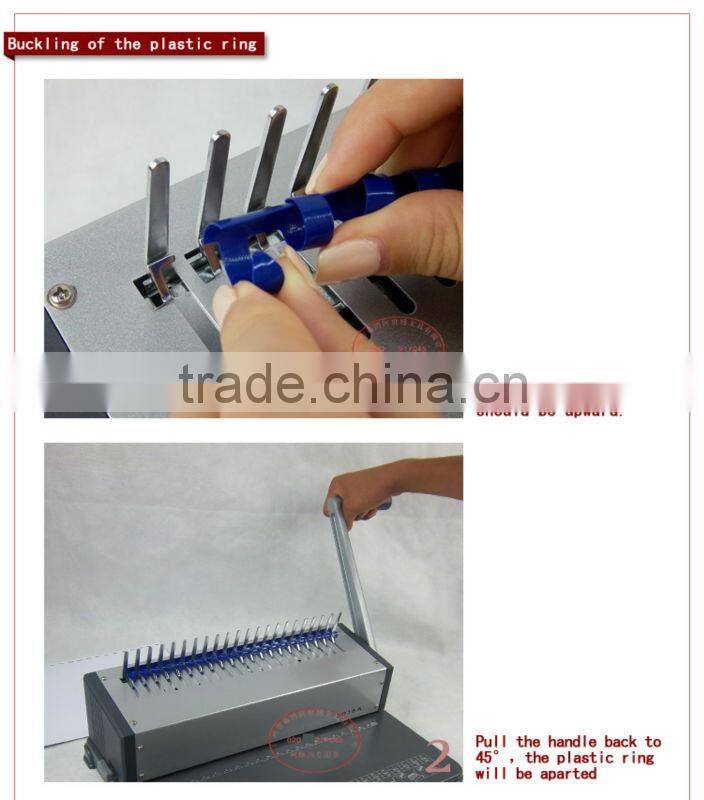 Plastic comb ring binder machine