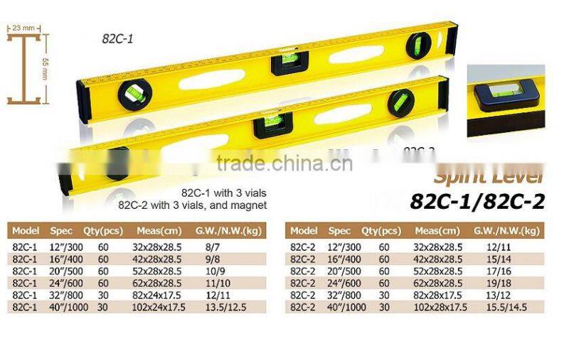 high quality accuracy aluminium alloy vials spirit level