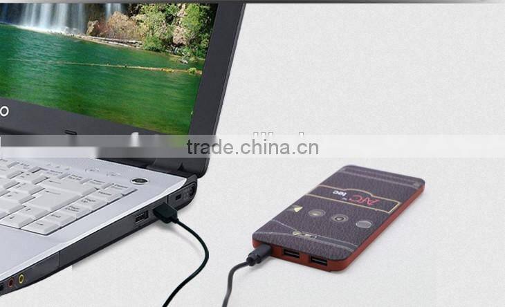 CE rohs backup external custom oem super thin li-polymer battery real capacity slim power bank for samsung
