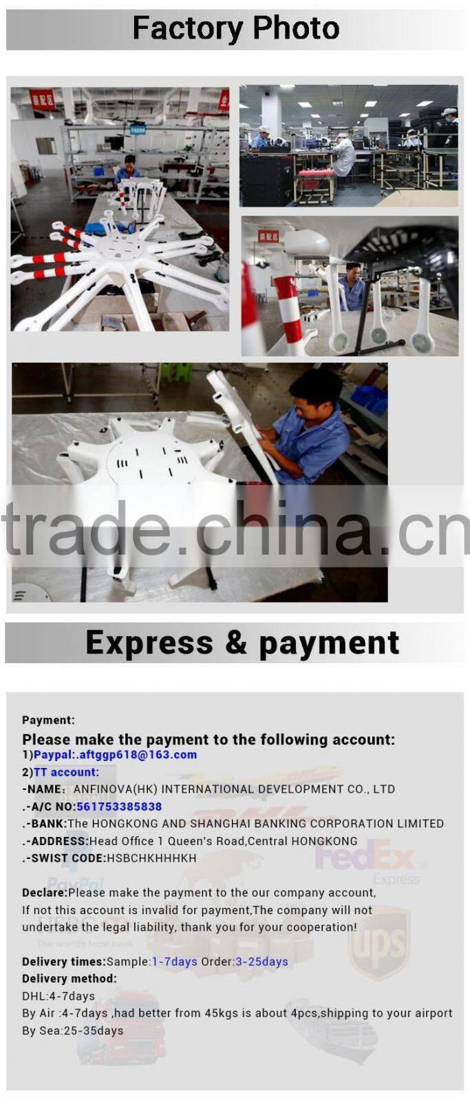 Professional 4 Rotor Uav Unmanned Aerial Vehicle