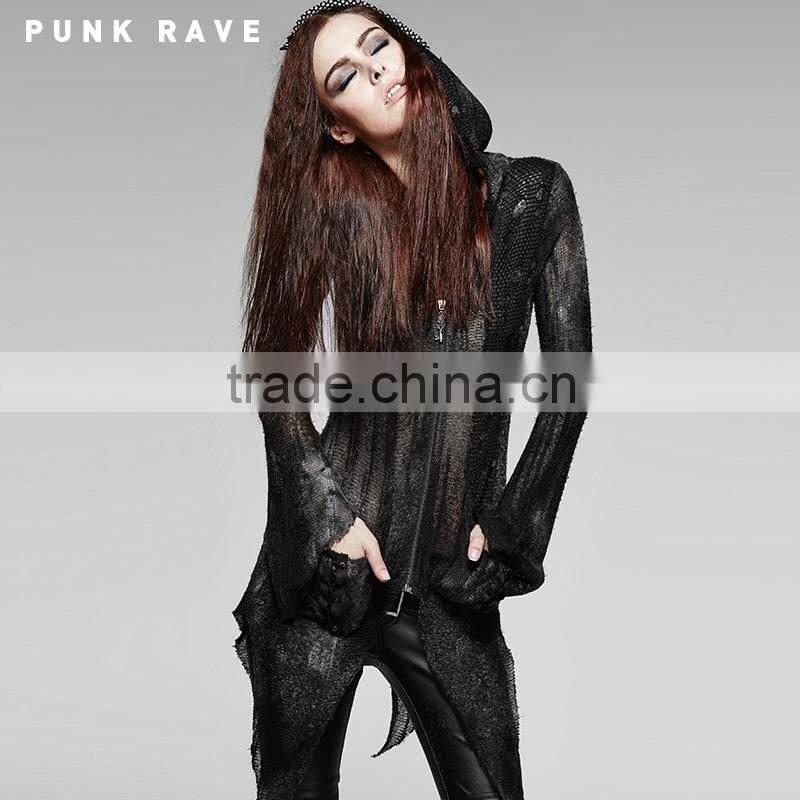 M-018 Fashion and Cute Sunk Broken Sweater with Skeleton Pattern