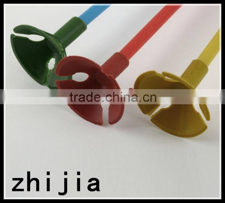 Eco-friendly white plastic balloon stick and cup for party