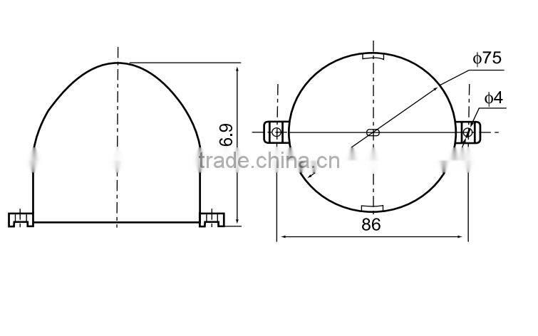CNTD Manufacture High Quality 12V-240V Warning Light C-3072 Diameter 80MM High 80MM