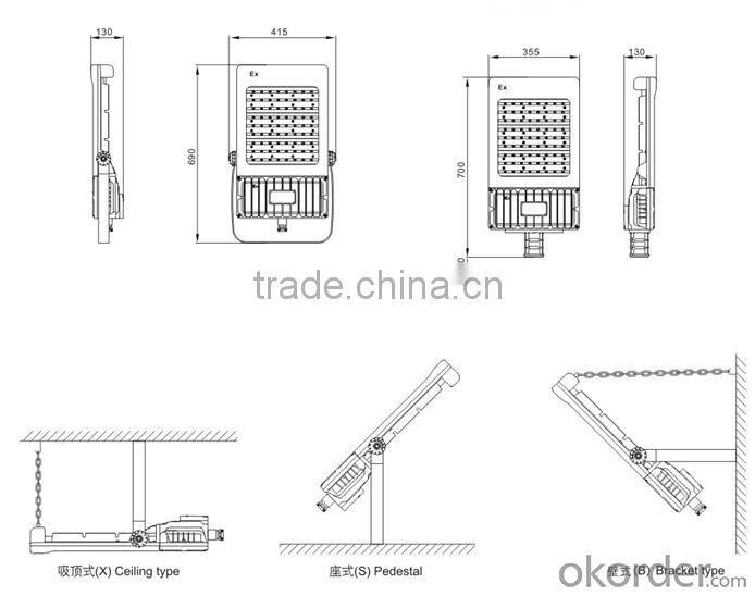 BD series LED anti-explosion street light100W