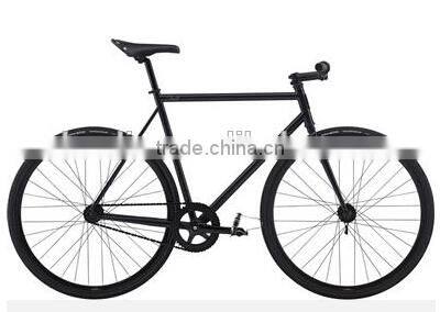 full black color 700C hi-ten steel single speed bike