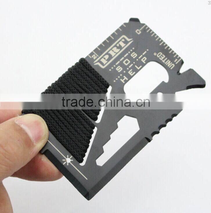 Factory Price Stainless Steel Handle Material and Multi Knife Type 11 Function Credit Card Size Pocket Survival Knife