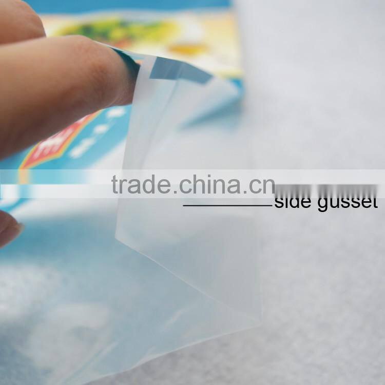 20X33.5cm vacuum seal LDPE side gusset plastic bag for food packing with custom printing