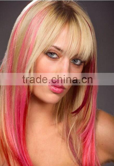 AAAAA alibaba express brazilian human hair colorful tape hair extensions