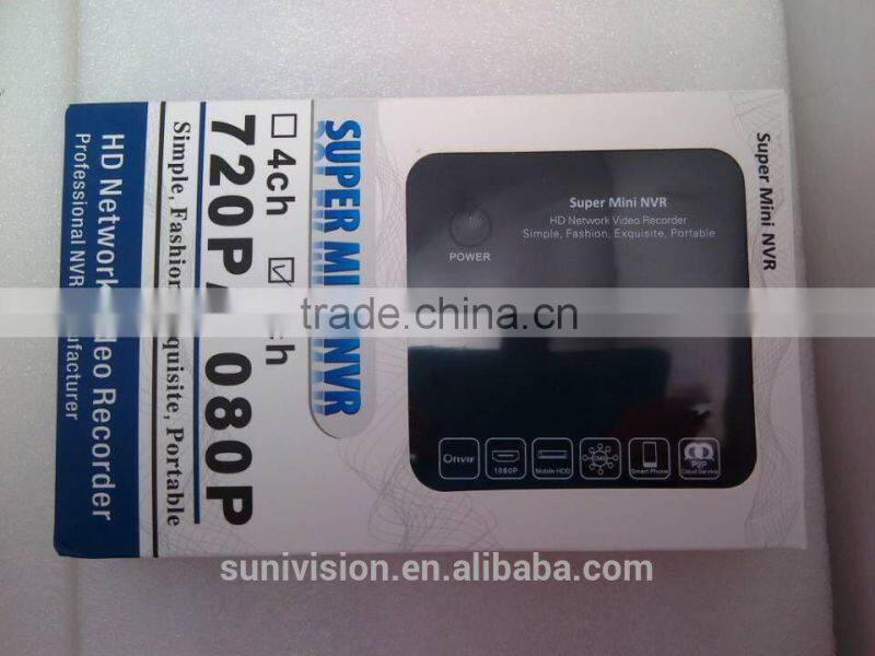 2015 new mini 4 channel NVR for cctv security system