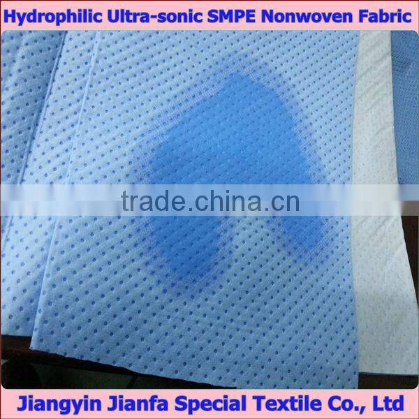 Supply Hydrophilic SMSPE Laminated Nonwoven Fabric for Medicl Drapes & Hole Towels