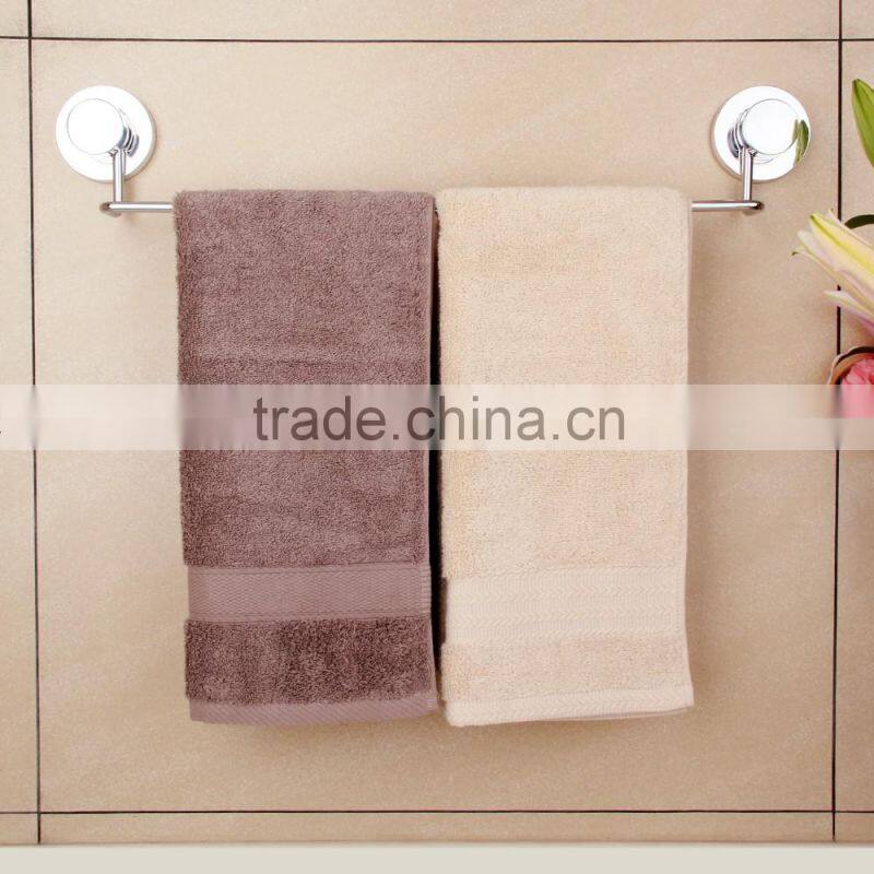 Bathroom metal single towel bar with suction cup