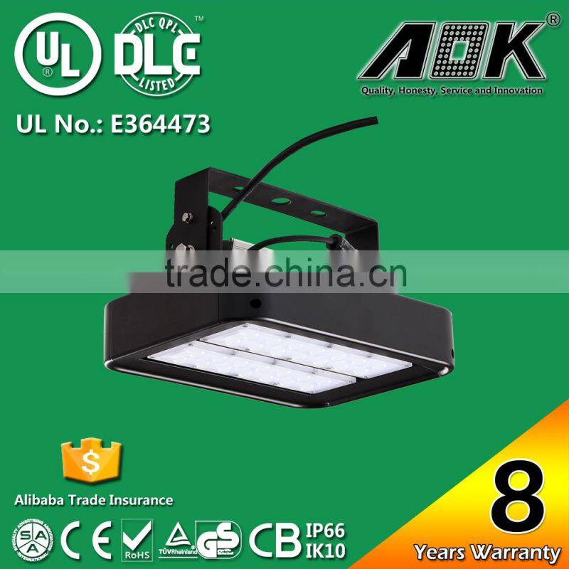 8 Years Warranty UL DLC CE IP67 Approval Warm Color LED High Bay Light 80W