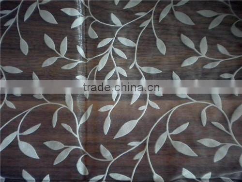 100% Polyester Crystal Flocking Organza