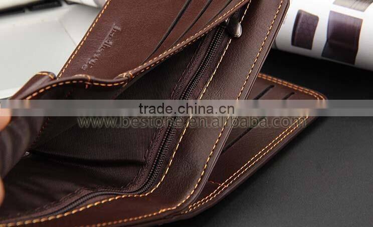 Quality Men Zipper Folding Men Wallet Purse Gift