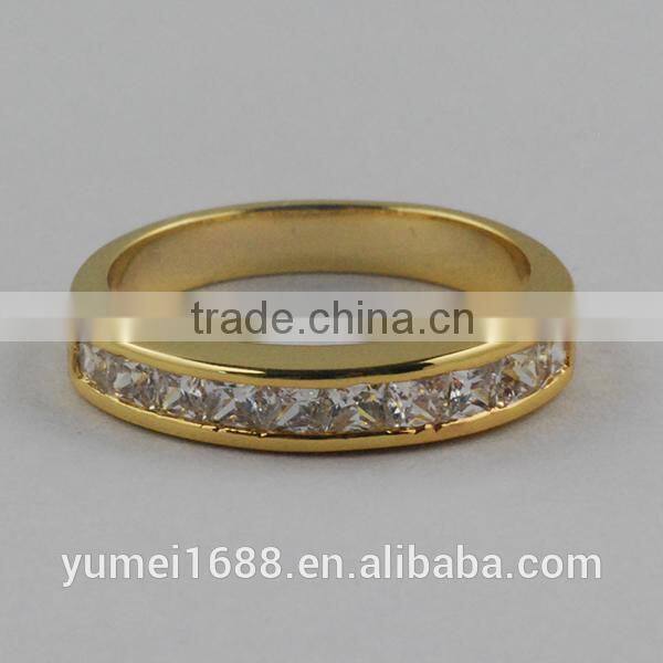 Fashion Rose 24K Gold Jewelry Ring,Micro Pave Setting Ring