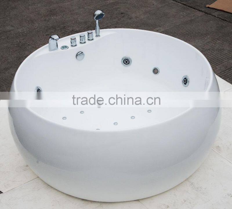 SUNZOOM two people bathtub, bowl-shape-acrylic-bathtub,large hot sexy family spa tub