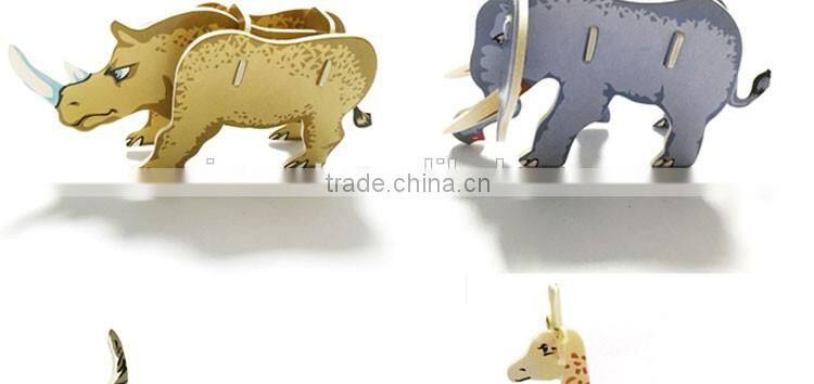 EVA/Wood/Paper 3D Rhinocero Puzzle