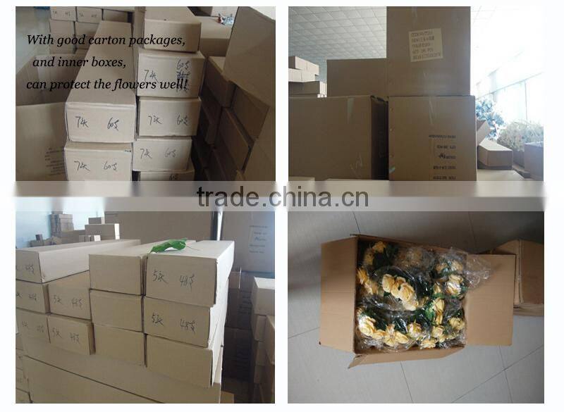 high quality artificial rose yellow bouquet