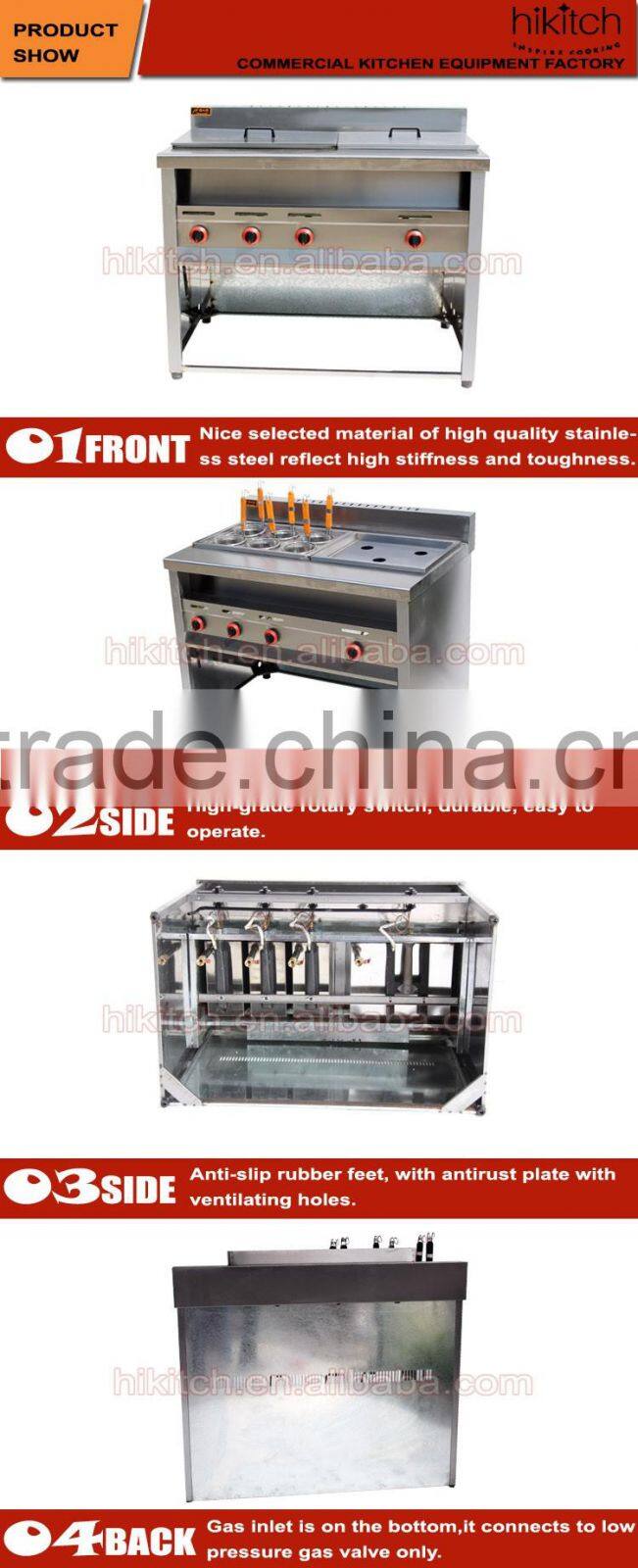 Professional Stainless steel industrial pasta cooker with bain marie
