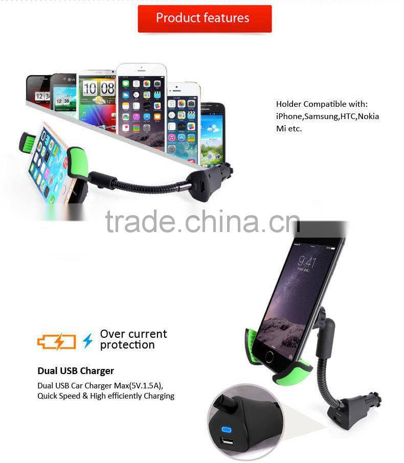 360 roattion 1 port usb car charger mount HC05K