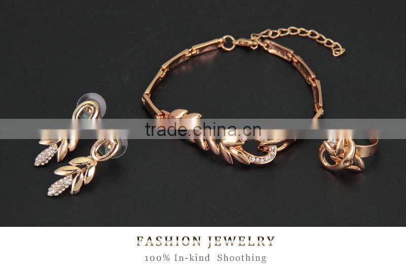 Wholesale Latest Design Fashion Necklaces Women Luxury Statement Diamond Jewelry Set SKJT0598