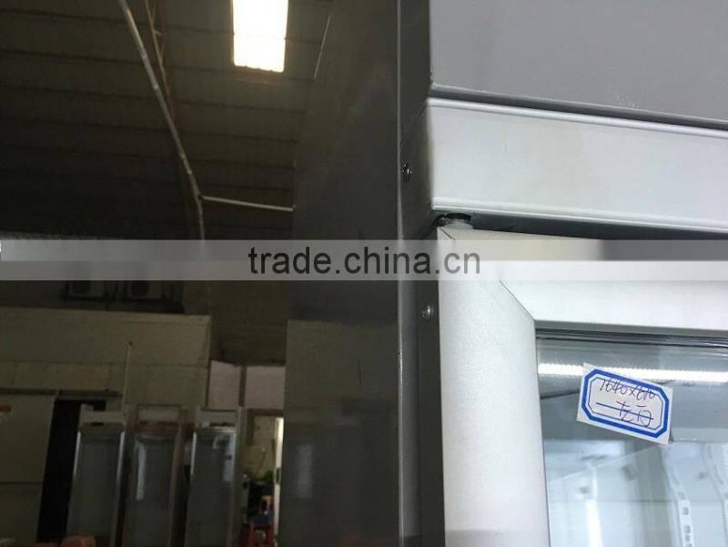 commercial glass door 4door freezer display showcase