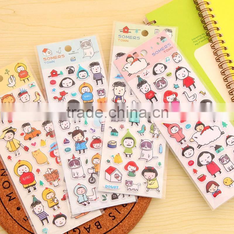 Eco-friendly Non-toxic home decoration epoxy sticker,China factory custom epoxy sticker