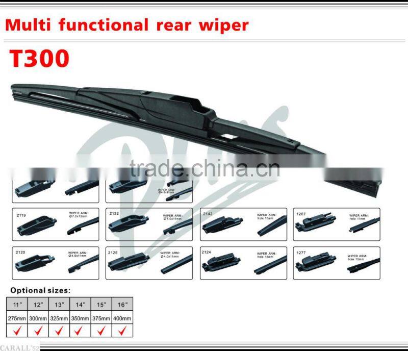 2016 new arrival back wiper blade type,10 adapters multi-functional rear wiper blade