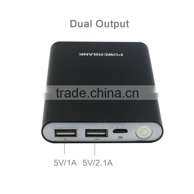Hot selling universal aluminum usb 8000mah phone power bank