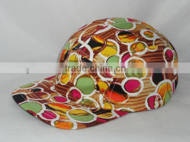 New Style Custom floral 5 panel hat