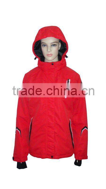Outdoor sport hoodes red plain skiing customize your own winter jacket