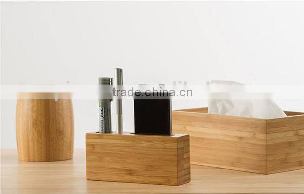 Hand made bamboo pen holder,office multifunctional stationery stand, cellphone holder