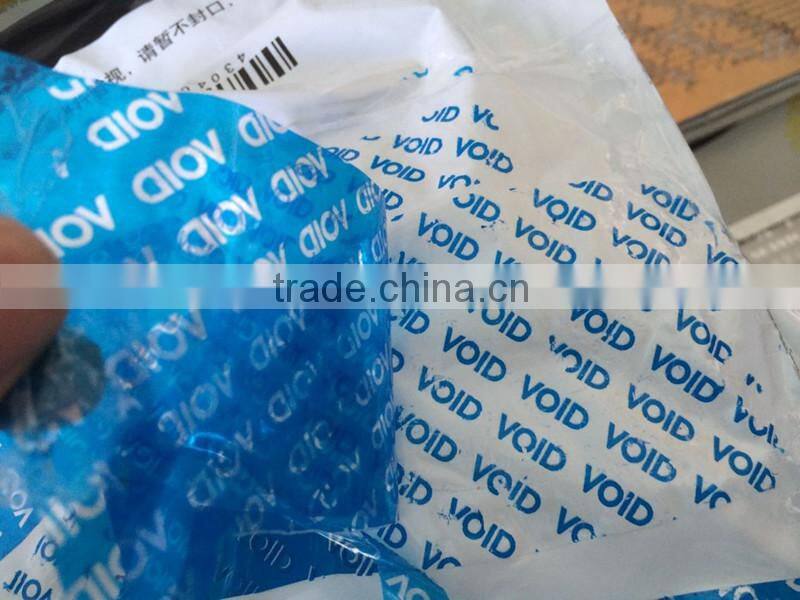 High level security tapes for courier PE bags