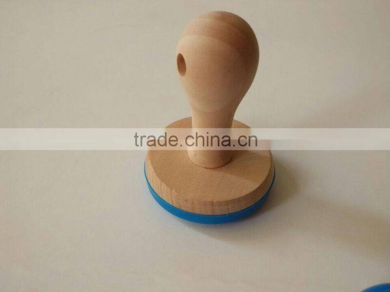 interesting silicone cookie stamp with wooden handle