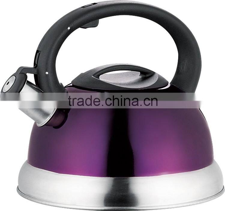 Hot sale pour over whistling kettle stainless steel tea water kettle with coating