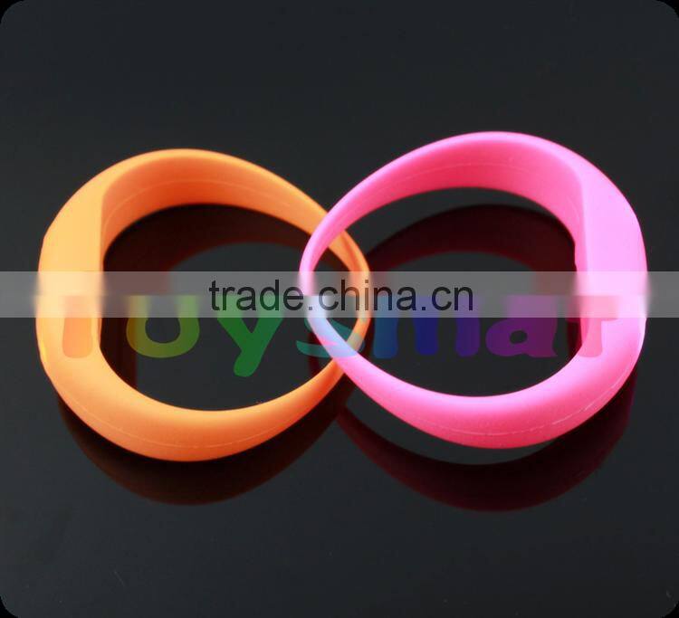 Safety slap LED silicone bracelet, cheap custom silicone slap bracelet, cool men's silicone bracelet