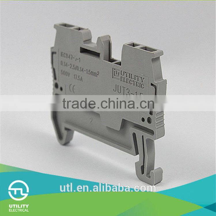 Made in China JUT3-1.5 spring cage terminal blocks/spring clamp terminal connector CE UL/ free sample