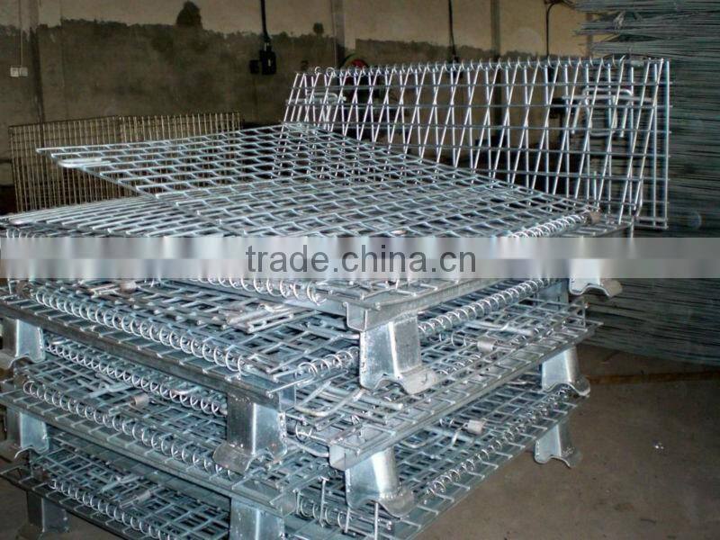 Foldable&Stackable Heavy Duty Wire Mesh Container