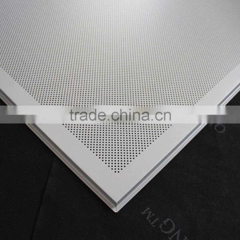 Customized Flat Perforated Panel Metal Ceiling Suspended Ceiling Board Aluminum Lay In Ceiling