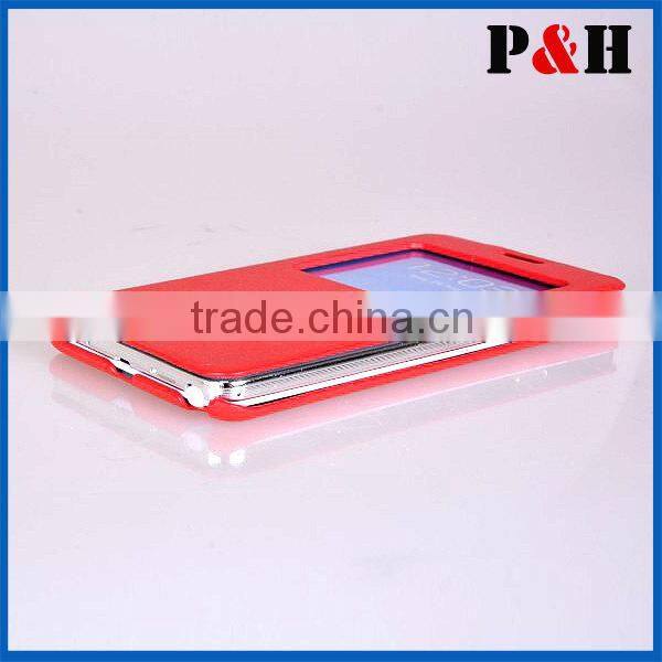 book stand leather wallet cell phone case for samsung S5 with card window