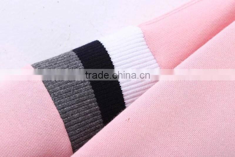 clothing manufacturer embroidery long sleeve round collar long hooby