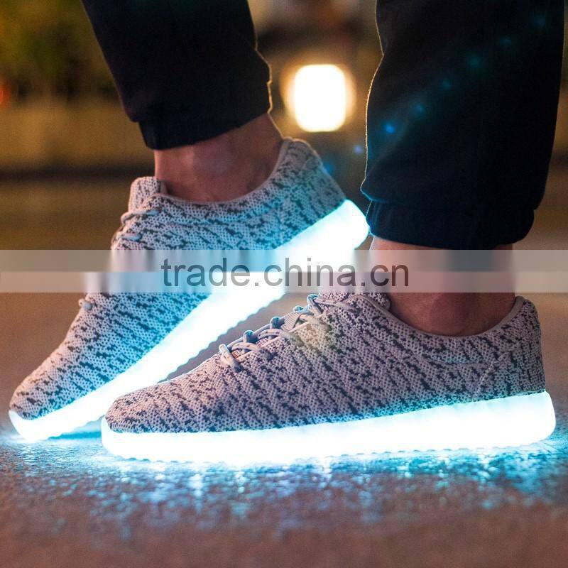 Hot selling led ADULT light shoes with USB charge led light up sport shoes CASUAL SHOES