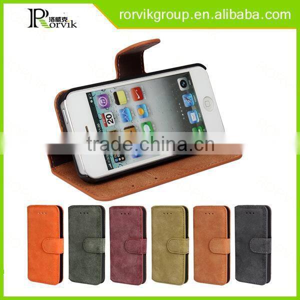 book style card slots PU leather mobile phone case for apple iphone 5 5S