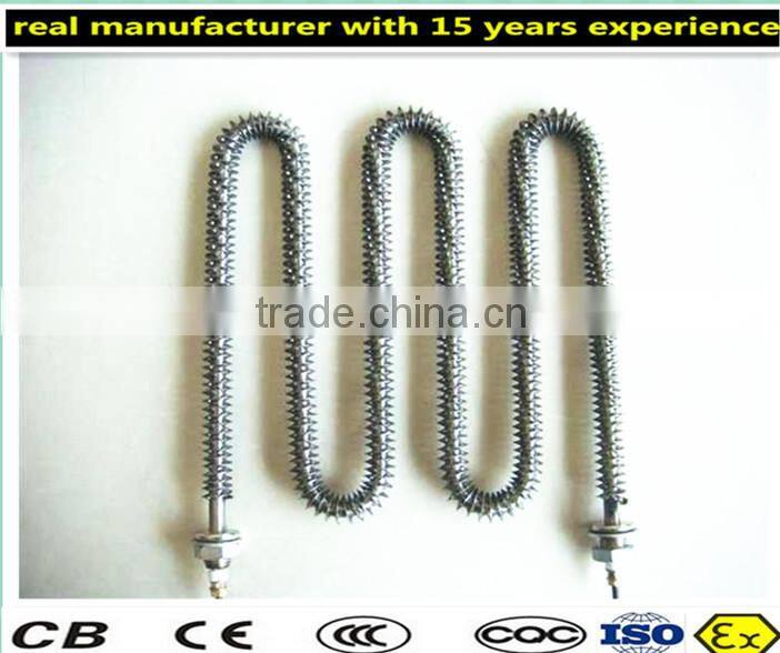 U shape tubular finned heater for industrial oven