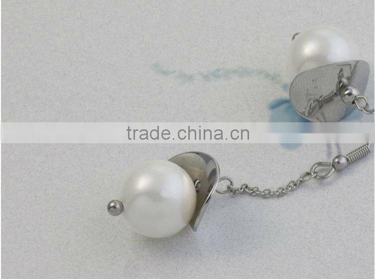 2013 Latest design engagement pearl earring cheap pearl necklace and earring set